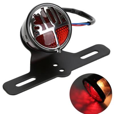 12V Motorcycle Bike Rear Tail Brake Light Lamp License Plate Motorcycle Accessories Decorative Lamp For Harley Chopper Bobber
