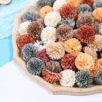 （A VOGUE）✸ 10PCs 4CM Hydrangea Artificial Flowers Fake Head For Home Wedding Decoration DIY Bride Hair Wreath Brooch Accessories