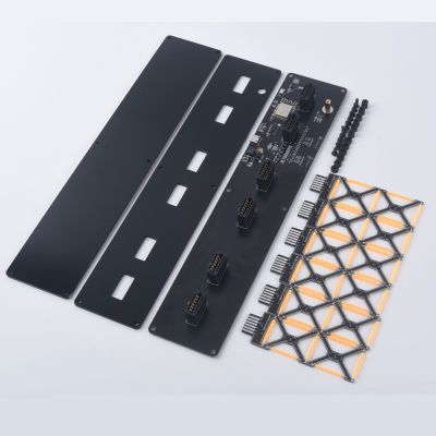 TencyClock LED Clock Pseudo Glow Hollow Nordic Minimalist Kit Double-sided USB Power Supply Table Set