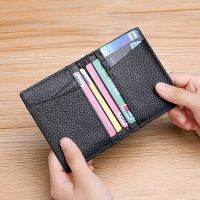 Super Slim Soft Men 39;s Genuine Leather Card Wallet Slim Mini Small Bifold Wallet Credit Card Holder Coin Purse Compact Money Bag