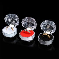 【JH】 transparent ring box earrings storage packaging gift accessories display