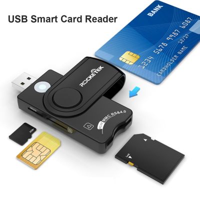 Rocketek Cr310 Usb 2.0 Tax Declaration Ic Smart External Card Reader Tf Sim Memory Card Reader Adapter For Computer Accessories USB Hubs