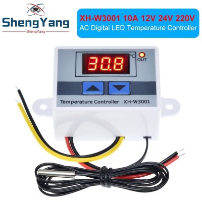 10A 12V 24V 220VAC Digital LED Temperature Controller XH-W3001 for Arduino Cooling Heating Switch Thermostat NTC Sensor