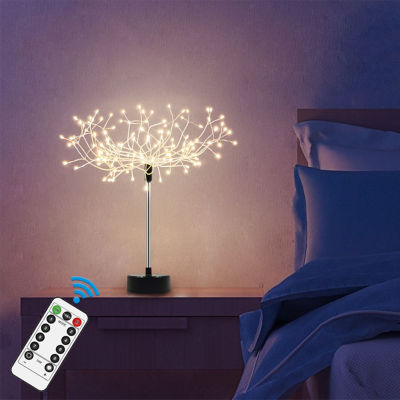 LED Night Light nch Table Lamp Twinkling Copper Wire Light Garland Lamp For Holiday Home Kids Bedroom Decor Decorative Floor