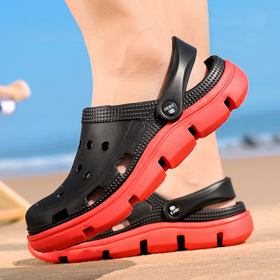 รองเท้าแตะ Croc สำหรับผู้ชายฤดูร้อนรองเท้า Kasut Lelaki สำหรับรองเท้าผู้ชายกลางแจ้งรองเท้าแตะลำลองรองเท้าแตะชายหาดผู้ชายรองเท้าแตะสำหรับรองเท้าแตะใส่เดินในบ้านผู้ชายรองเท้าแตะสำหรับผู้ชายรองเท้าแตะ Sendal Lelaki Lelaki รองเท้าใส่เดินผู้ชาย