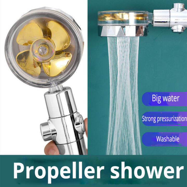 Shower Head Pressure Boost Shower Nozzle Rotate Universal Shower Head