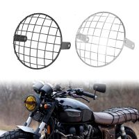 ❈ 7INCH New Metal Retro Motorcycle Headlight Protector Cover Fit For Universal Harley Triumph Honda HeadLamp Mesh Grille Lampshade