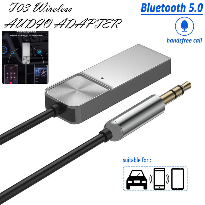 Universal Bluetooth Car Kit - 3.5mm A2DP Adapter for Auto Music & Voice,  Handsfree Design