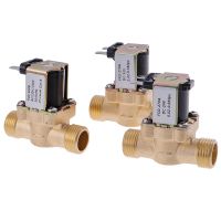 ขายดี!!! 1ชิ้น DC 12โวลต์24โวลต์ AC 220โวลต์ G1/2 ทองเหลืองไฟฟ้า Solenoid V Alve สำหรับเครื่องทำน้ำอุ่นพลังงานแสงอาทิตย์