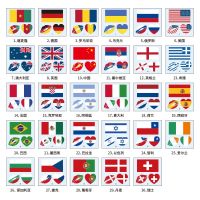 【YF】 5PCS National Flag Temporary Tattoo Face Arm Art Men Women Fake Tatoo World Brazil Russia America Football Game Tattoos