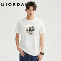 GIORDANO Men Art Series T-Shirts Summer 100% Cotton Print Tee Crewneck Short Sleeve Fashion Relaxed Casual Tshirts 91093111GHYJ