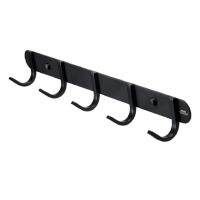 ◇✇✳ Superior Quality 304 Stainless Steel Black Long 5 Double Robe Hook For Bathroom