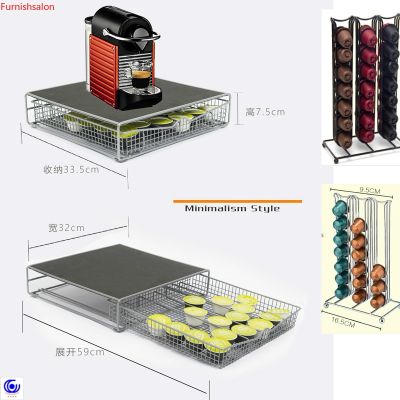 【YF】 Mesa de café 42 cápsulas dispensador com prateleira torre distribuição suporte para mesa