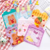 10Pcs Cartoon Bear Rabbit Waterproof Sealed Plastic Zipper Bag Biscuits Dessert Ziplock Bag Wedding Gift Jewelry Packaging Bags Food Storage Dispenser