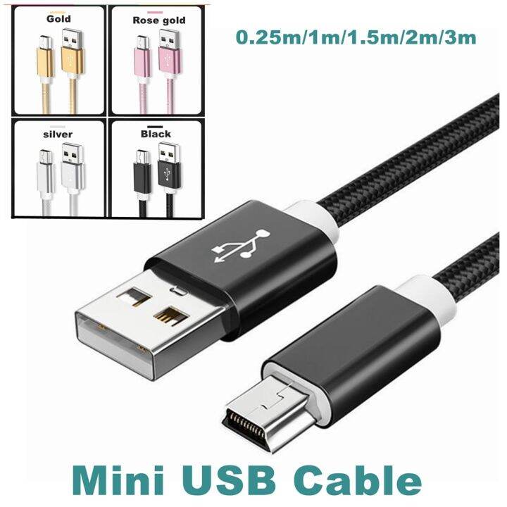 chaunceybi-เครื่องชาร์จยูเอสบี1ม-0-25ม-usb-5ขาซึ่งสั้นสำหรับเครื่องเล่น-mp4-mp3-gps-hdd