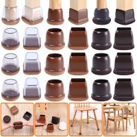 ♙♛ 8Pcs Table Chair Leg Protector Covers with Felt Non-Slip Furniture Leg Feet Caps Round Square Foot Pads for Floor Protectors