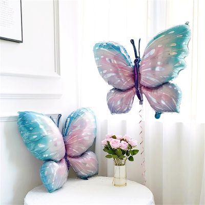 Birthday Party Butterfly Balloon Shower Globos Kids Toy Colorful Large Butterfly Aluminum Foil