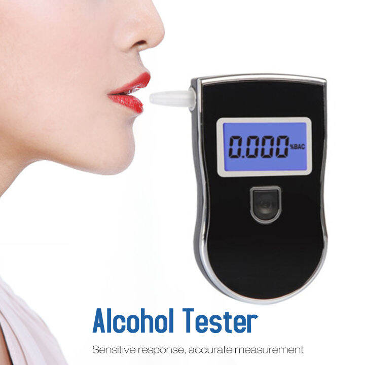 Al cohol Tester, Handheld Breathalyzer with Blue Backlight LCD Screen