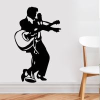 Free Shipping Rock Music Guitar Home Decor Elvis Presley Vinyl Decoration Home Wall Stickers Wall Decals Elvis14 Wall Stickers  Decals