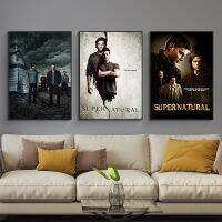 TV Play Series Supernatural-การตกแต่งบ้านสำหรับห้องนอนห้องนั่งเล่นโซฟาโปสเตอร์ผ้าใบเคลือบสีขาวคุณภาพสูง