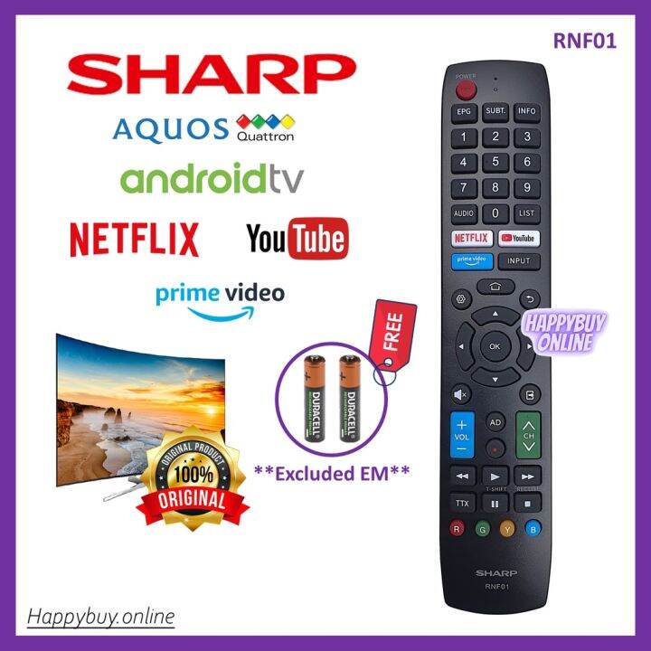 Sharp Aquos Android Smart TV Remote Control (RNF01) SHARP Original