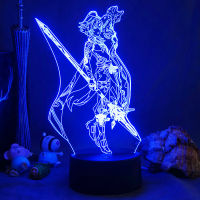 Genshin Impact Night Light 3D Illusion Lamp Gamer Decoration Table Lamp Led Lights For Game Room Decor Boys Girls Birthday Gift