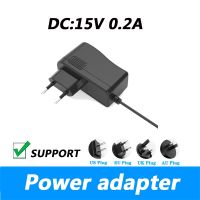 1ชิ้น15V20 AC คุณภาพสูง0mA 100V-240V อะแดปเตอร์แปลงไฟ DC 15V 0.2A 200mA แหล่งจ่ายไฟ5.5Mm X 2.1Mm-2.5Mm ปลั๊ก EU