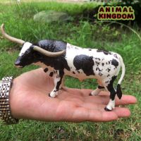 Animal Kingdom - โมเดล Cow วัว เท็กซัสลองฮอร์น ดำ ขนาด 16.00 CM (จากสงขลา)