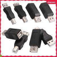 SHANXEN ตัวเชื่อมต่อเครื่องสแกนเนอร์ AM/AM USB อะแดปเตอร์2.0ตัวแปลงประเภทเป็นตัวเมีย-ตัวผู้