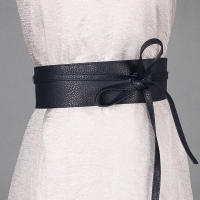 2020 Newest trendy solid Belt for Women Soft PU Leather Waistband Self Tie Bow Wrap Around Waist Band Cinch Boho Obi Belt