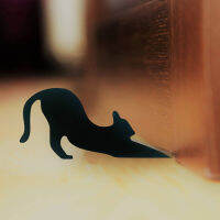 Wooden Cat Shape Door Stopper Durable Anti-collision Door Stop for Bedrooms Washrooms Kitchen