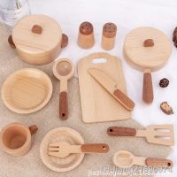 【hot】☋  Wood Childrens Preschool Fruits And Vegetables Kitchenware Cognitive