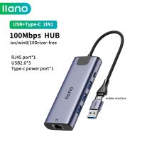 Llano 6 In 1 Usb Type C Hub 4K Hdmi Usb3.0 Rj45 Otg Pd อะแดปเตอร์ชาร์จแยก Usb สําหรับ Macbook Pro Air Pc Usb Hub