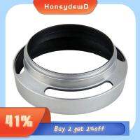 HONEYDEWD โลหะสำหรับตกแต่ง เมาเลนส์ฮู้ด ช่องระบายอากาศแบบโค้ง เงินสีเงิน ฝาครอบป้องกันแสงสะท้อน อะไหล่สำหรับเปลี่ยน กล้องบังแดด สำหรับ Leica M/Olympus Leica M