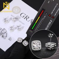 2ct บิ๊ก Moissanite ต่างหูสำหรับผู้หญิง S925เงินจริงเพชรหูกระดุมผู้ชายต่างหูเครื่องประดับผ่านทดสอบจัดส่งฟรี