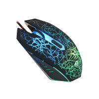 MS x8 Luminous Light Sound E-Sport Gaming Mouse คอมพิวเตอร์ตั้งโต๊ะแบบมีสาย โฮมออฟฟิศ LOL กินไก่ CF เจได Survival Macro Mouse การปรับแต่งน้ำหนัก