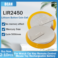 2-10Pcs LIR2450 LIR 2450 3.6V 120MAh แบบชาร์จไฟได้แนวนอนสำหรับนาฬิกานาฬิกา CR2450เซลล์แบบเหรียญ