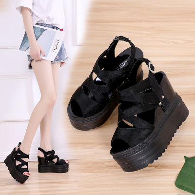 Elegant Fish Mouth Womans Wedges Hallow Casual Wedges Sandals Women Size 35-39