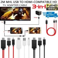 1080P MHL Cable Micro USB to HDMI-Compatible Cable Adapter 5Pin 11pin HDTV Cable Converter For Android Phones Samsung Galaxy Adapters Adapters