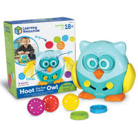 [18เดือน+] Hoot the Fine Motor Owl ของเล่น นกฮูก กระพือปีก ร้อง บิด สี รูปทรง ตัวเลข ***จากแบรนด์ Learning Resources***