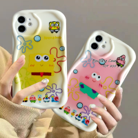 เคส RouJiang สำหรับ iPhone 15 14 13 12 11 Pro Max X XR Xs Max 8 7 6S Plus SE 2020ฟองน้ำน่ารักตัวการ์ตูนอะนิเมะคลาสสิกและเคสโทรศัพท์เพื่อนที่ดี