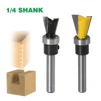 1/4－(6.35 มม.) Shank Dovetail Router Bits Set with Bearing 2-Size Diameter-1/2－5/8－Woodworking Milling Cutters Kit