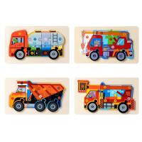 Wooden Vehicle Puzzles Wooden Toddler Puzzle Montessori Learning Toys Develop Teamwork Skills Thinking Creativity for Girls And Boys 3 4 5 Year Old ingenious