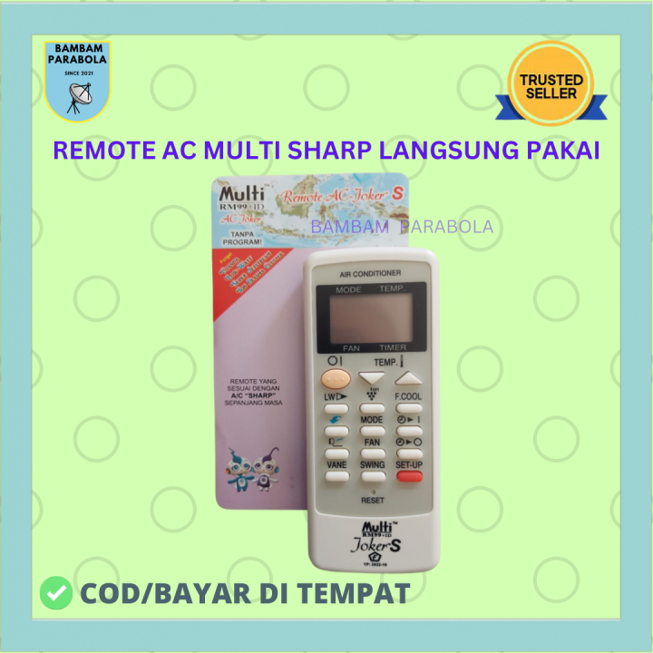 REMOTE AC CHUNSHIN/JOKER UNTUK SHARP/SAMSUNG/LG/DAIKIN/GREE Lazada