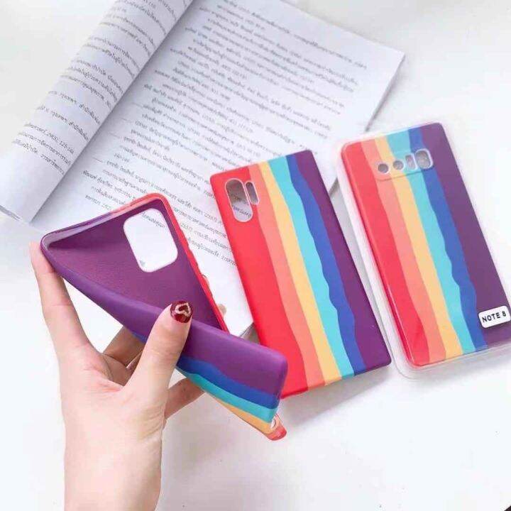 เคสรุ้ง-ออปโป้-oppo-reno5-f7-f5-f11pro-a3s-reno4-4g-a92-a93-a53-2020-a52020-a92020-reno2f-f9-a5s-a12-oppoa7-a15ซิลิโคน