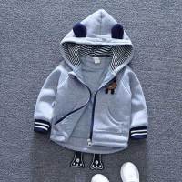 2021 New Baby Kids Coats Jacket Hooded Outwear For Boy Plus Thicken Fleece Girls Windbreaker Children Clothes Spring Autumn