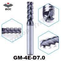 Zcc.ct Gm-4e-D7.0คาร์ไบด์ซีเมนต์4ขลุ่ยดอกกัด7มม. พร้อมก้านตรงเส้นผ่านศูนย์กลางของเครื่องมือ D 7.0มม.