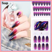 FXUP เครื่องมือทำเล็บถอดได้24ชิ้น/กล่องเล็บปลอมปลายแหลมเล็บปลอมเล็บปลอมเทียม