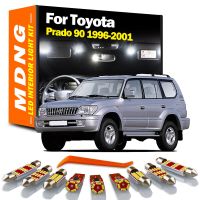 MDNG Canbus สำหรับ Toyota Prado 90 1996-1999 2000 2001 LED ชุดไฟโดมแผนที่ภายในรถชุดไม่มีข้อผิดพลาดอุปกรณ์เสริมหลอดไฟ Led 13ชิ้น