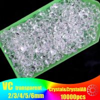 Clear Resin Crystals Flat Back Brilliant Round Rhinestones Bulk VC Stones Glitter Gems Transparent Ab Strass No Hotfix 2-6mm